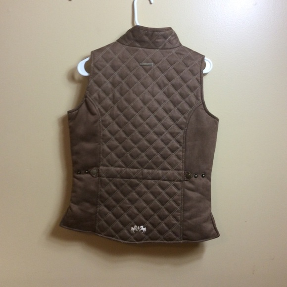 Equine Couture Natasha quilted vest. Brown medium - Picture 8 of 8